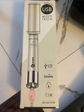 USB Multi Iron Ceramic Hair Styler in Silver